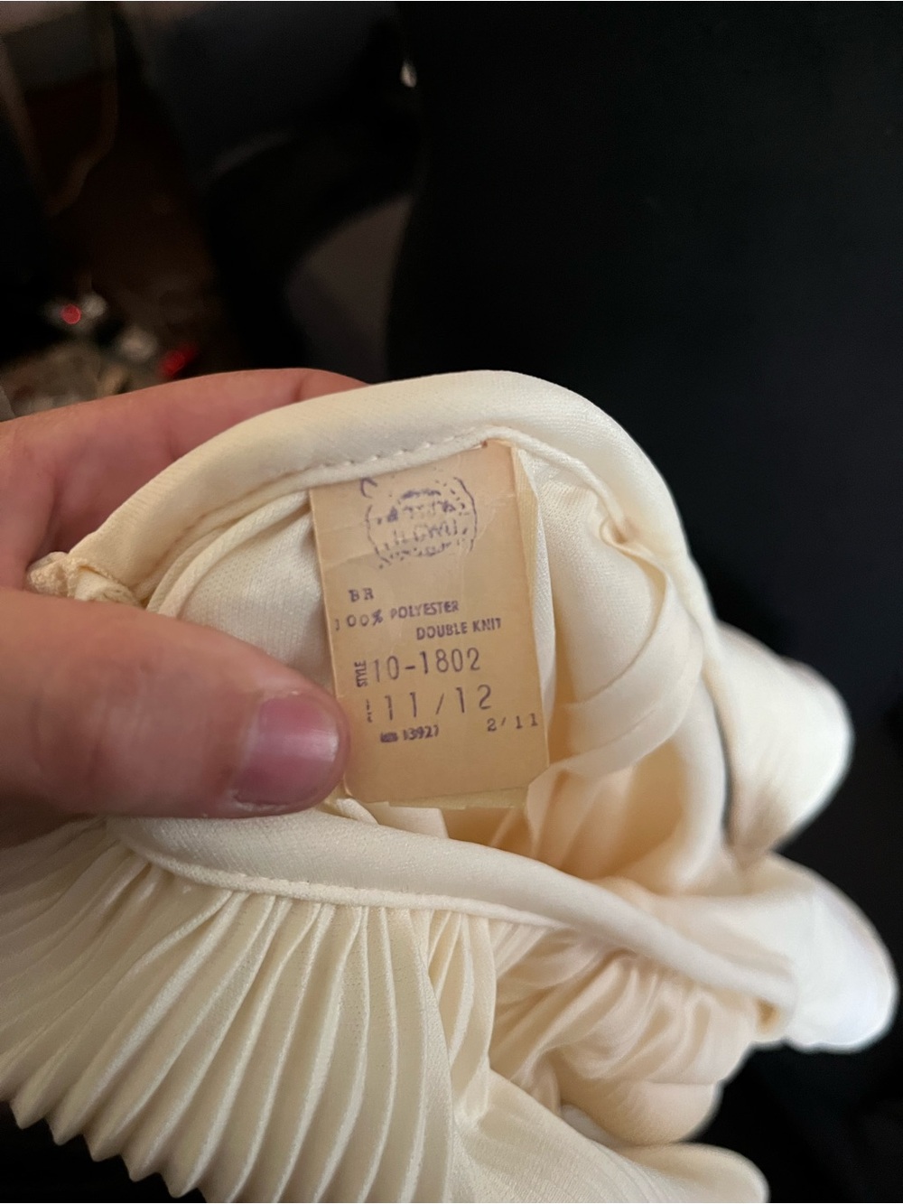 Cream Halter Maxi Dress - Pleated Bodice - Picture 3 of 3